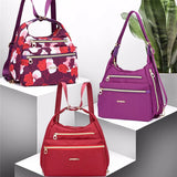 3 In 1 Women Bags Multifunction Backpack Crossbody Bag Nylon Cloth Tote