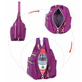 3 In 1 Women Bags Multifunction Backpack Crossbody Bag Nylon Cloth Tote