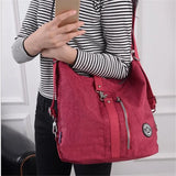 3 In 1 Women Bags Multifunction Backpack Shoulder Bag Nylon Cloth Tote