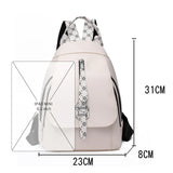3 In 1 Women's Backpack PU Leather Leisure Travel Backpack