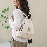 3 In 1 Women's Backpack PU Leather Leisure Travel Backpack