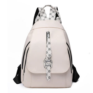 3 In 1 Women's Backpack PU Leather Leisure Travel Backpack