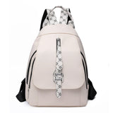 3 In 1 Women's Backpack PU Leather Leisure Travel Backpack