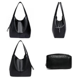 3 Layer Large Capacity Leather Shoulder Crossbody Bag Vintage Handbags