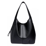 3 Layer Large Capacity Leather Shoulder Crossbody Bag Vintage Handbags