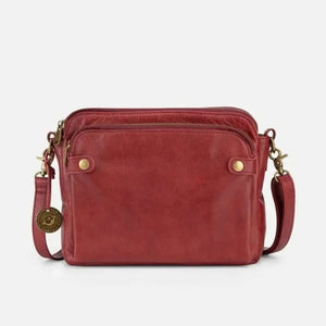 Leather Crossbody Shoulder Bag with Multiple ID Slots