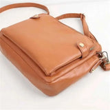 Leather Crossbody Shoulder Bag with Multiple ID Slots