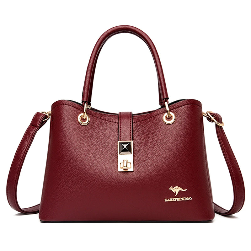 3 Layers Women Handbag Purse High Shoulder Crossbody Bag Top-handle Tote