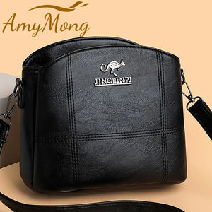 3 Layers PU Leather Handbags Purses Small Crossbody Shoulder Messenger Bags