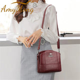 3 Layers PU Leather Handbags Purses Small Crossbody Shoulder Messenger Bags