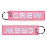 3 PCS Crew Keychain Aviation Embroidery Key Ring Chain for Christmas