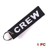 3 PCS Crew Keychain Aviation Embroidery Key Ring Chain for Christmas