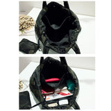 3 PCS Waterproof Women Handbag Soft Winter Shoulder Bag Ladies Tote Purse