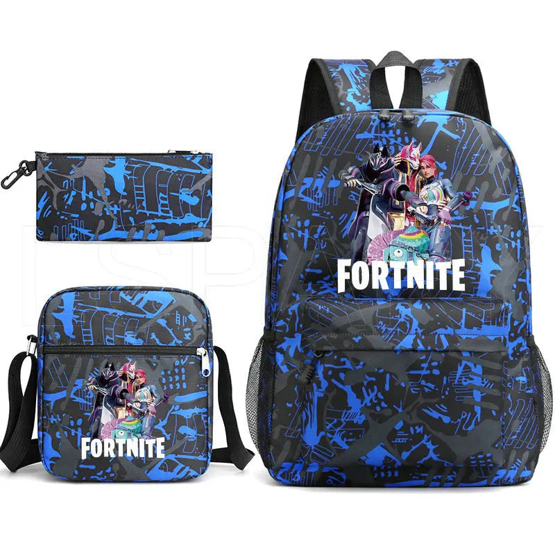 3 Pcs Set Backpack Hot Game Pencil Case Shoulder Bag Anime 3D Bookbag Bagpack