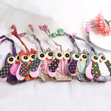 3 Pcs Owl Vintage Mini Key Case Wallet Fabric Women Key Wallets Holder