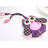 3 Pcs Owl Vintage Mini Key Case Wallet Fabric Women Key Wallets Holder