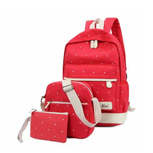 Canvas School Backpack for Girls Teenager Travel Backpack Bags