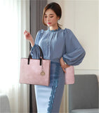 3 Piece Women Handbags Set Solid Colors