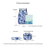 3-Piece Tie-Dye Print Backpack Set for Women