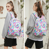 3-Piece Tie-Dye Print Backpack Set for Women