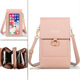 Soft Leather Wallet Crossbody Shoulder Strap Handbag for Lady Women