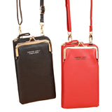 Women's Soft Leather Touch Screen Cell Phone Purse Crossbody Handbag