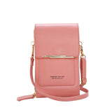 Women's Soft Leather Touch Screen Cell Phone Purse Crossbody Handbag