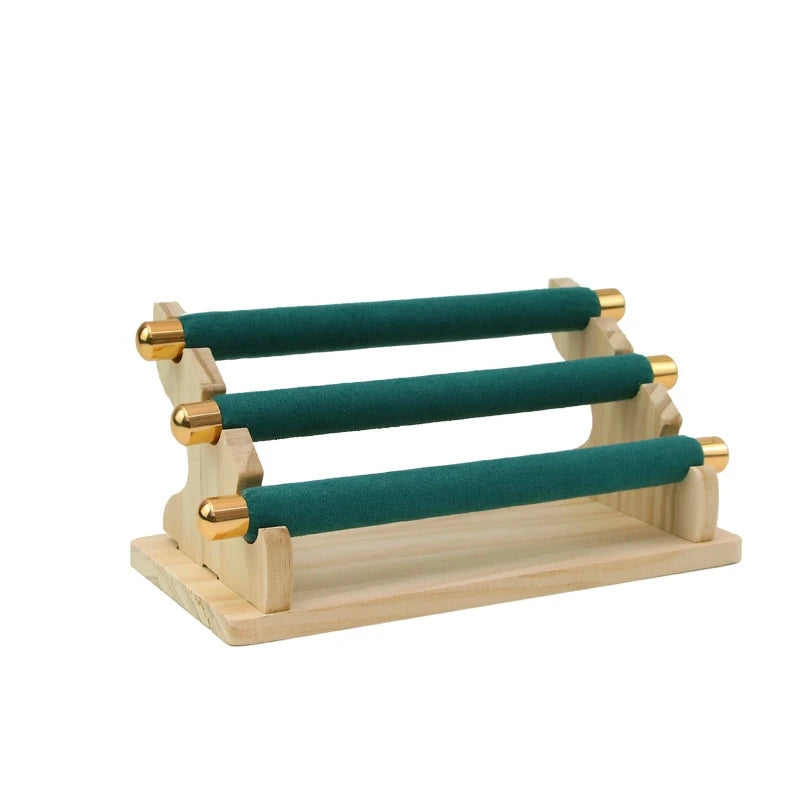 Wooden Jewelry Display Stand T-Bar Showcase