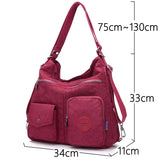 3 in 1 Backpack Women Shoulder Bag Multifunction Nylon Tote Travel
