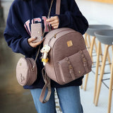 3 in 1 Women Backpack Set Large Capacity Shoulder Bag Adjustable Strap