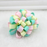 3 pcs Colorful Hair Clips Snaps Hairpins With Ribbon Bow Girls Kids Baby