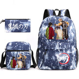 3-Piece Demon Slayer Backpack Set for Student, School, and Travel