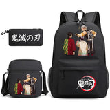 3-Piece Demon Slayer Backpack Set for Student, School, and Travel