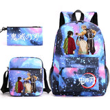3-Piece Demon Slayer Backpack Set for Student, School, and Travel
