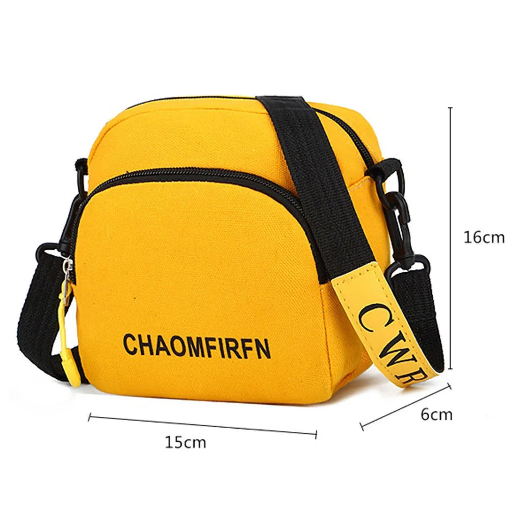 Canvas Handbag Zipper Shoulder Bag for Women