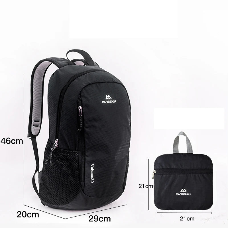 30L Waterproof Foldable Backpack for Men - Outdoor Trekking Rucksack