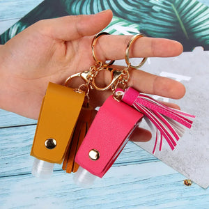 30ml Leakproof Travel Bottle for Hand Sanitizer with Keychain Holder