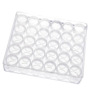 30pcs Clear Plastic Bottle Set for DIY Manicure Jewelry Storage