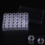 30pcs Clear Plastic Bottle Set for DIY Manicure Jewelry Storage
