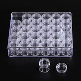 30pcs Clear Plastic Bottle Set for DIY Manicure Jewelry Storage