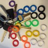 32Pcs Random Hollow Silicone Key Cap Covers Topper Key Holder Elastic Keyring