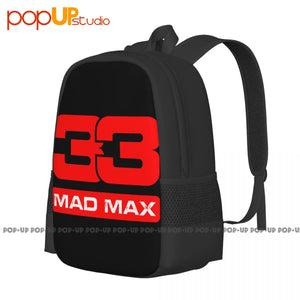 Mad Maxs Verstappen Backpack Large Capacity Art Print Sports Style Bags