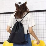 34X42cm Double Shoulder Drawstring Storage Bag for Travel Beach School Holidays