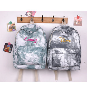 Large Capacity Nylon Bag Embroideried Name Student School Bags Personalized Gift