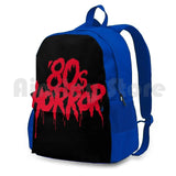 80S Horror Outdoor Hiking Backpack Slasher Blood Text