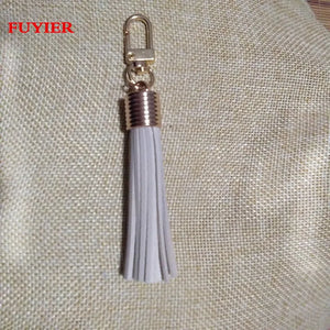 KC Leather Key Chain Long Suede Tassel Key chain Korea Style Lobster Clasp