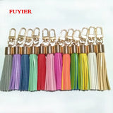 KC Leather Key Chain Long Suede Tassel Key chain Korea Style Lobster Clasp