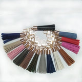 KC Leather Key Chain Long Suede Tassel Key chain Korea Style Lobster Clasp