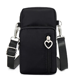 3Colors Sports Square Bag Mini Cellphone Pouch Crossbody Shoulder Bags