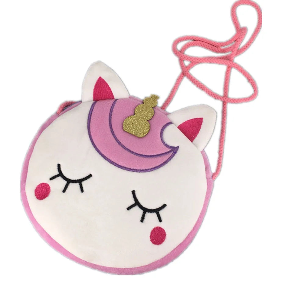 3-Color Horse Plush Satchel Messenger Bag